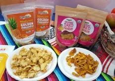 Freska's new dried pineapple and mango products were launched at PMA - they are available in different sizes and can have retailers brand on the packets.